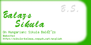 balazs sikula business card